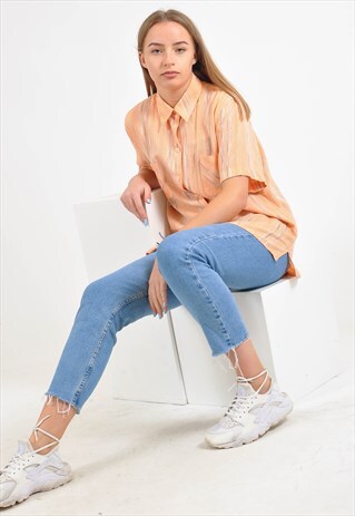 VINTAGE SHORT SLEEVE SHIRT IN ORANGE
