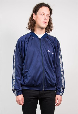 VINTAGE 90'S NAVY BLUE CHAMPION TRACKSUIT JACKET