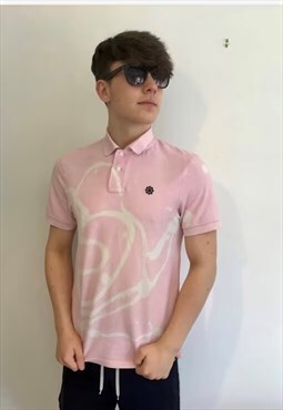 Pink acid wash overdye Nike  Y2K polo shirt 