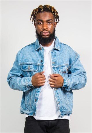 LEE 90'S VINTAGE FADED BLUE DENIM JACKET