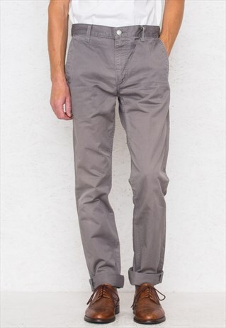 VINTAGE GREY LEVI'S TROUSERS BOTTOMS