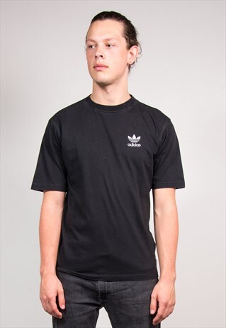 90'S VINTAGE BLACK ADIDAS TREFOIL T-SHIRT
