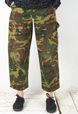 Women M Cargo US Army Camouflage Pants Trousers Combats