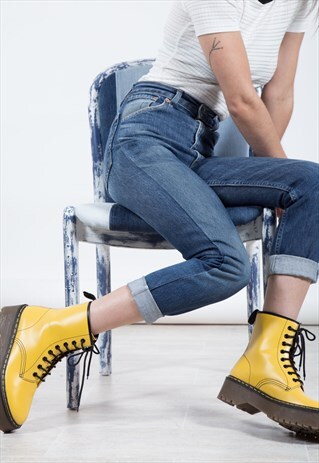 VINTAGE 80S REWORKED LEVI'S MOM JEANSDARK WASH / 0001