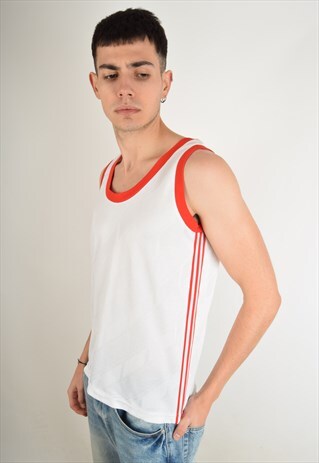 VINTAGE ADIDAS TANK TOP MADE IN FRANCE (2810)