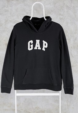 Black Gap Hoodie Embroidered Arc Logo Women's Small