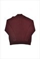 Vintage Chaps 1/4 Zip Pullover Sweatshirt Burgundy Large