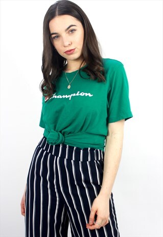 90'S RETRO GREEN SPELL-OUT T-SHIRT