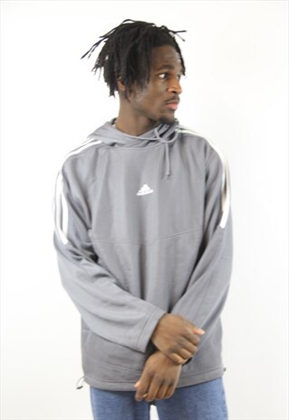 VINTAGE ADIDAS GREY HOODIE