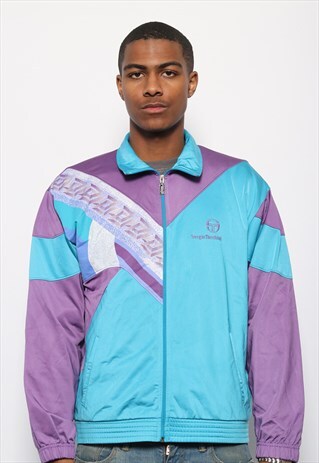 VINTAGE SERGIO TACCHINI LOGO TRACK JACKET BLUE