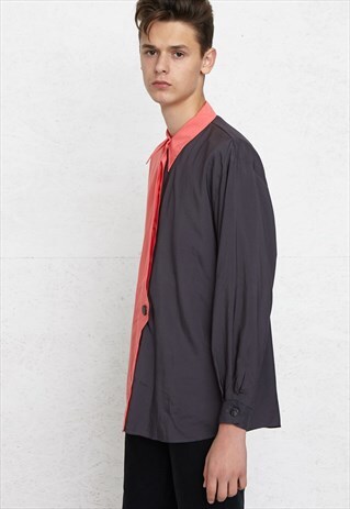 VINTAGE GREY PINK LONG SLEEVE SHIRT