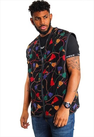 PATTERNED SLEEVELESS JACKET J2562