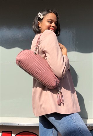 VINTAGE PINK BAGUETTE BAG