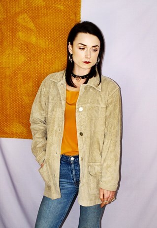 OVERSIZED BEIGE CORD JACKET