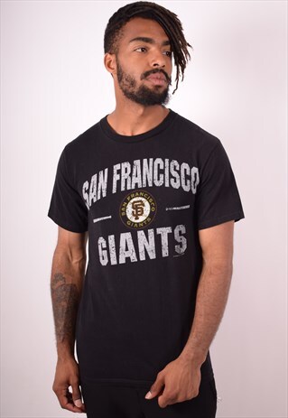 MENS VINTAGE SF GIANTS T-SHIRT TOP SMALL BLACK 90S