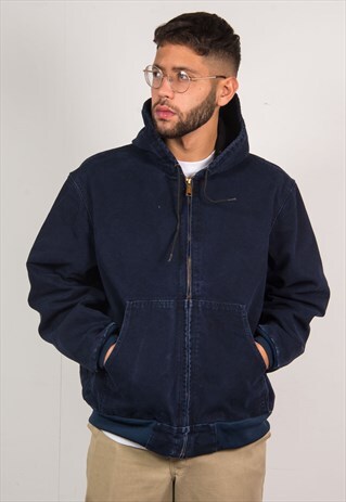 VINTAGE CARHARTT DUCK WORK JACKET HOODED