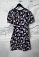 RETRO 70S MINI FLORAL DRESS - S