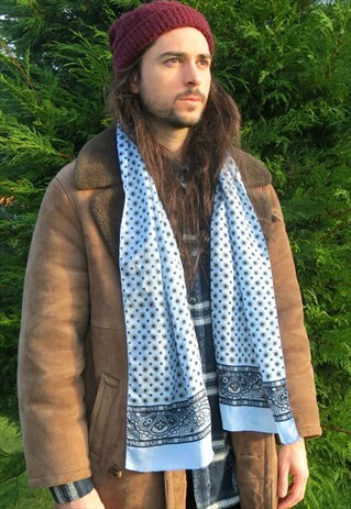 VINTAGE 70S MOD PAISLEY SCARF SAMMY INDIE PATTERN PEAKY