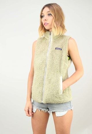 VINTAGE PATAGONIA ZIP UP GILET FLUFFY FLEECE