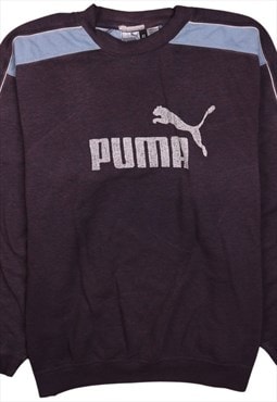 Vintage 90's Puma Sweatshirt Spellout Crew Neck Heavyweight