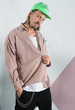 VINTAGE CORDUROY SHIRT CHECK PATTERN