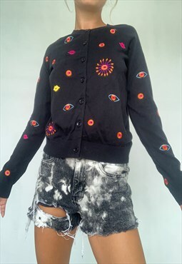 Paul Smith Embroidered Black Knitted Blouse