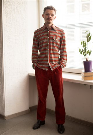 VINTAGE 90'S MULTI COLOUR STRIPED SHIRT