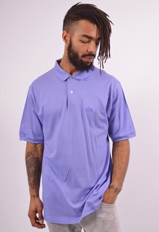 SERGIO TACCHINI MENS VINTAGE POLO SHIRT LARGE PURPLE 90S