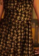 GOLD LOTUS PRINTED JUMPSUITE 