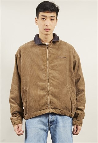 RARE VINTAGE 90'S TOMMY HILFIGER CORDUROY BOMBER JACKET