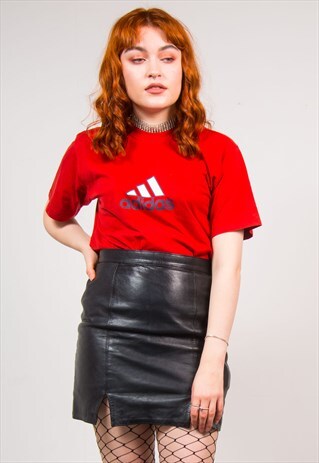 VINTAGE 90'S RED ADIDAS SPORTS SHORT SLEEVE T-SHIRT