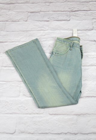 Back To School y2k Preppy Distressed Light Jeans Bootcut