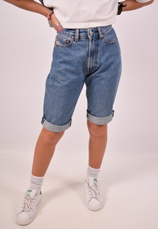 VINTAGE DIESEL DENIM SHORTS BLUE