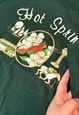 VINTAGE HOT SPRINGS DARK GREEN TOURIST T-SHIRT MEDIUM 