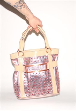 Vintage Y2K iconic fetish faux leather handbag in pink