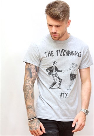 VINTAGE GREY GRAPHIC 'THE TURNAWAYS' T-SHIRT