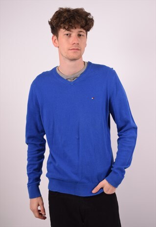 Vintage Tommy Hilfiger Jumper Sweater Blue | Messina Hembry Clothing ...