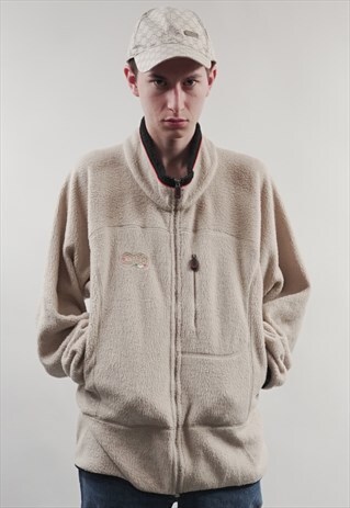 VINTAGE 90'S FILA CREAM FLEECE JACKET