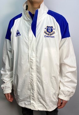 Vintage ale Coq Sportif Everton rain jacket in white (XXXL)