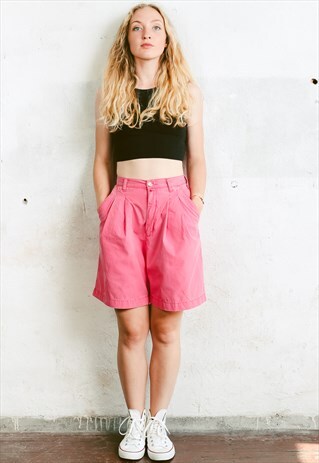 VINTAGE 80S PINK BERMUDA SHORTS