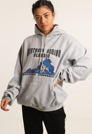 VINTAGE CHAMPION PRINTED HOODIE