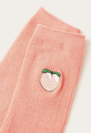 SOCKS WITH PEACH PATTERN