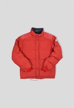 Vintage 1980s Moncler Down-Fill Puffer Jacket in Red