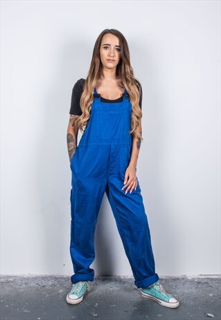 VINTAGE BLUE DENIM DUNGAREES
