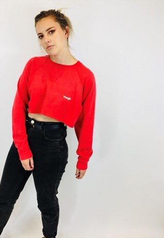CUTE VINTAGE CROPPED WRANGLER SWEATSHIRT