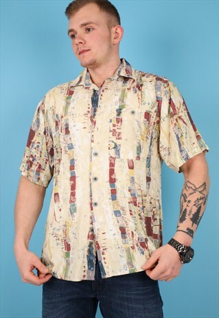 VINTAGE PATTERN SHIRT IN MULTI NS173