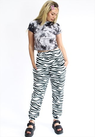 zebra print joggers