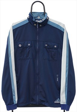 Vintage Adidas 00s Navy Tracksuit Jacket Mens
