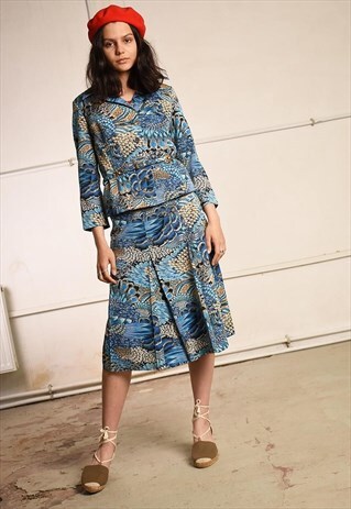 VINTAGE 70'S RETRO PARIS CHIC CO-ORD TWO PIECE
