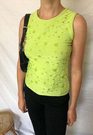 Y2K VINTAGE LIME GREEN TANK TOP